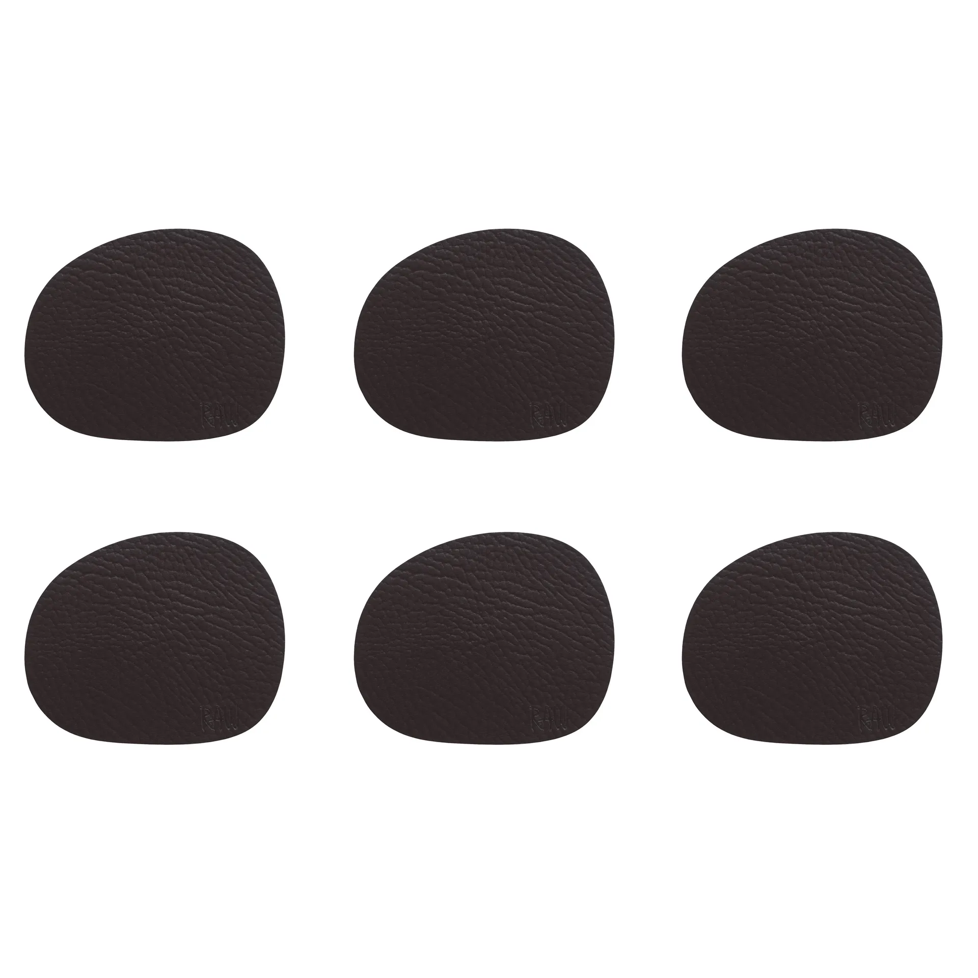 Raw コースター レザー 6パック, brown buffalo (brown) Aida | アイーダ