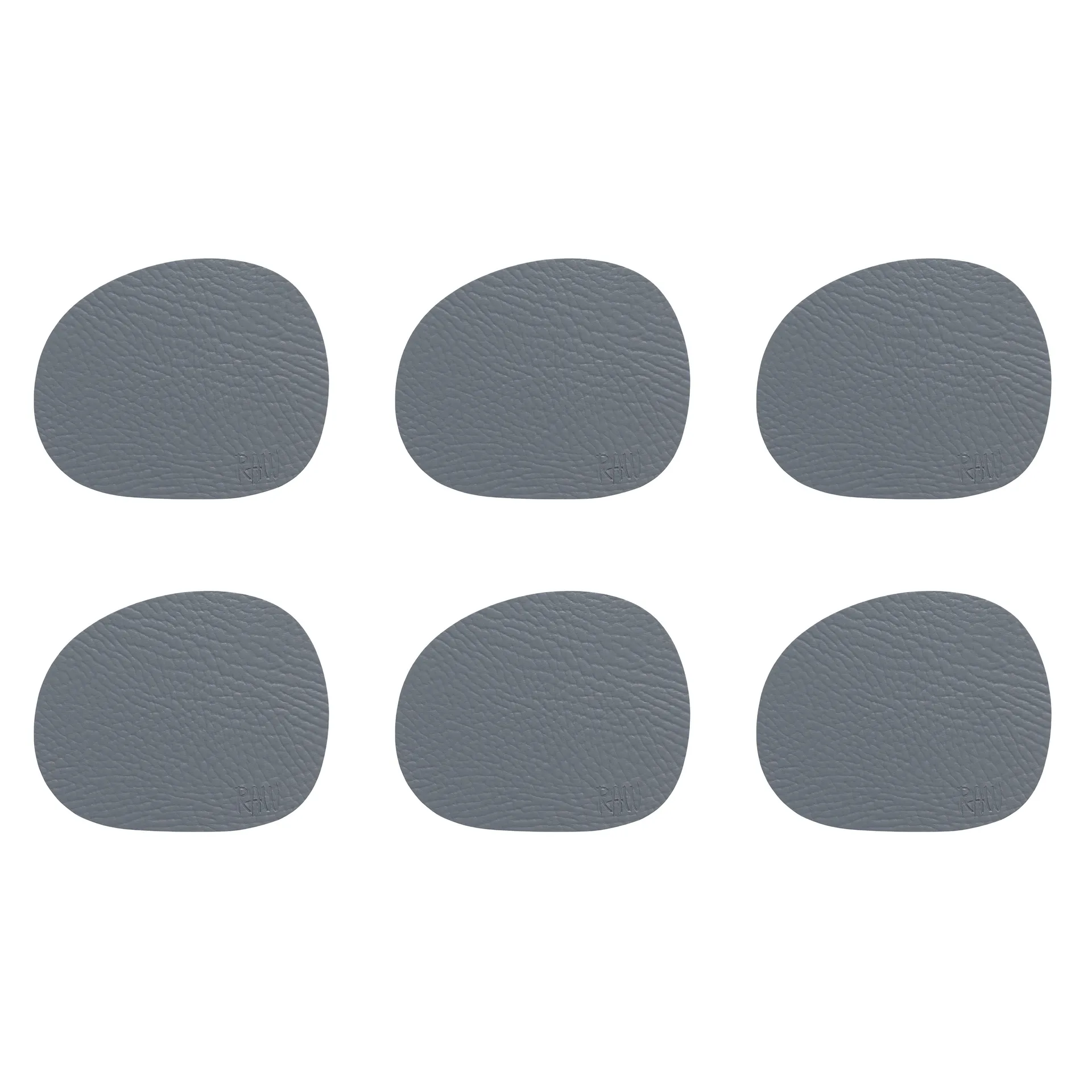 Raw コースター レザー 6パック, grey buffalo (grey) Aida | アイーダ