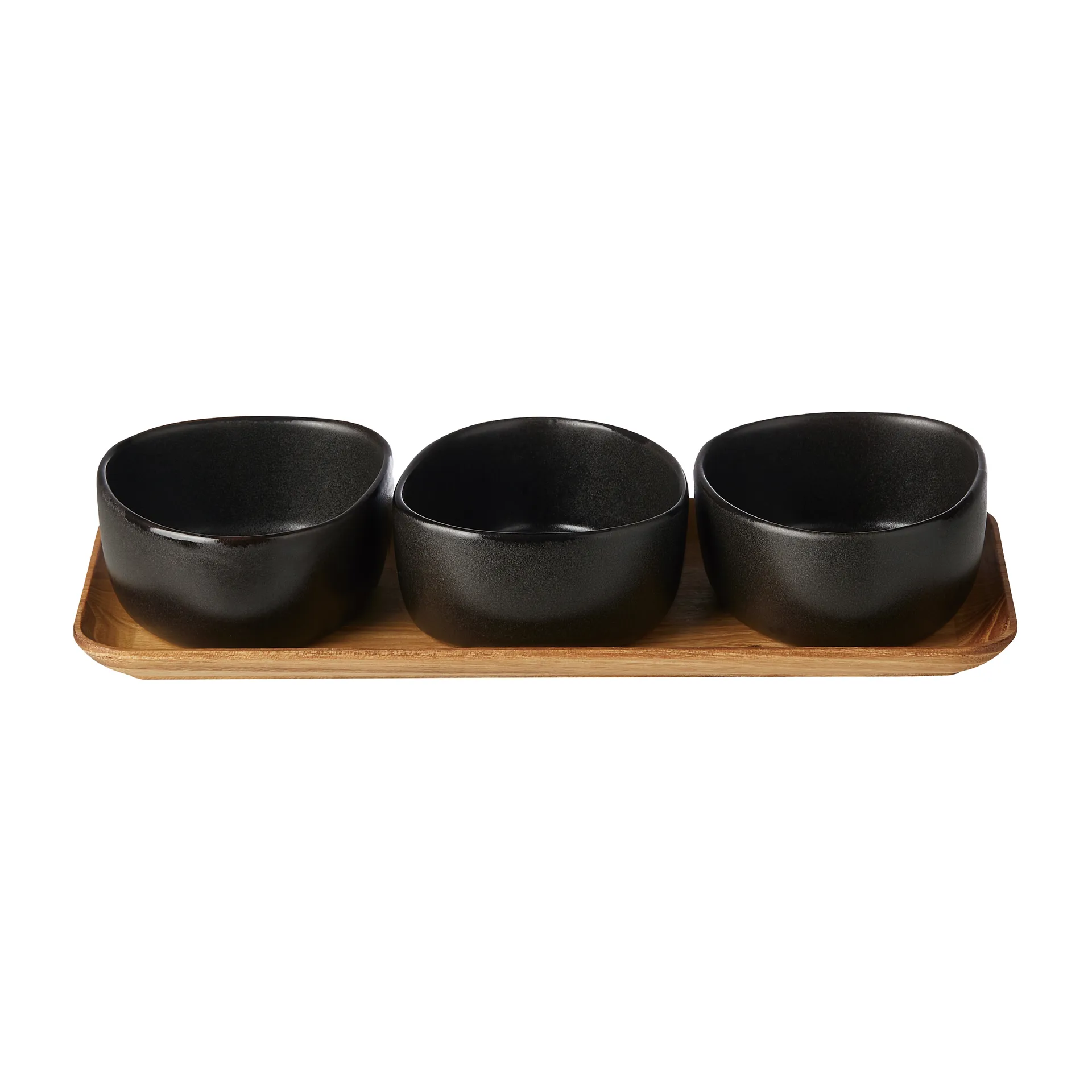 Raw Organic ボウルセット ウッドトレイ付き, Titanium Black Aida | アイーダ