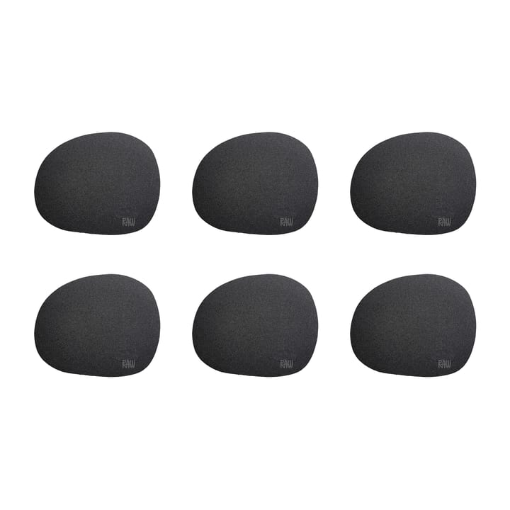 Raw コースター silicone 6パック - Black - Aida | アイーダ