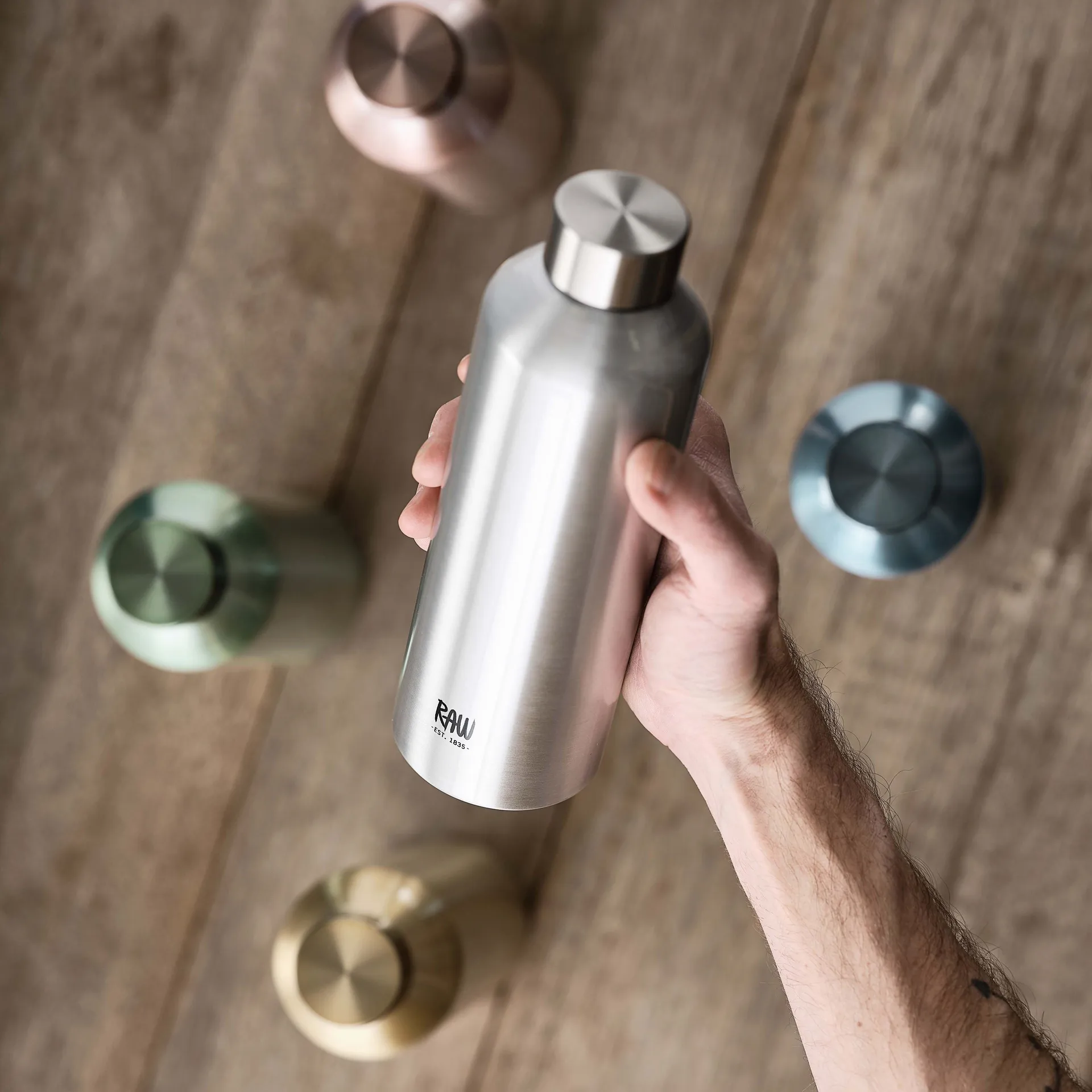 Raw To Go aluminum ボトル 0.75 L, Blue Aida | アイーダ