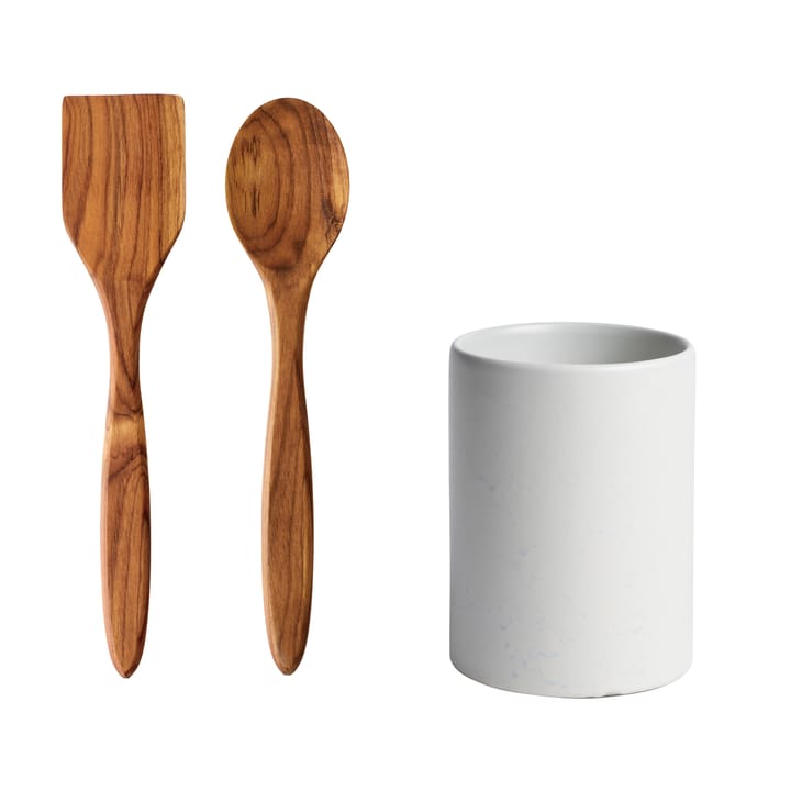 Raw 収納ジャー with kitchen utensils, Arctic white Aida | アイーダ