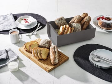 Mattina ブレッドビン 34 cm - Dark grey-bamboo - Alessi | アレッシィ