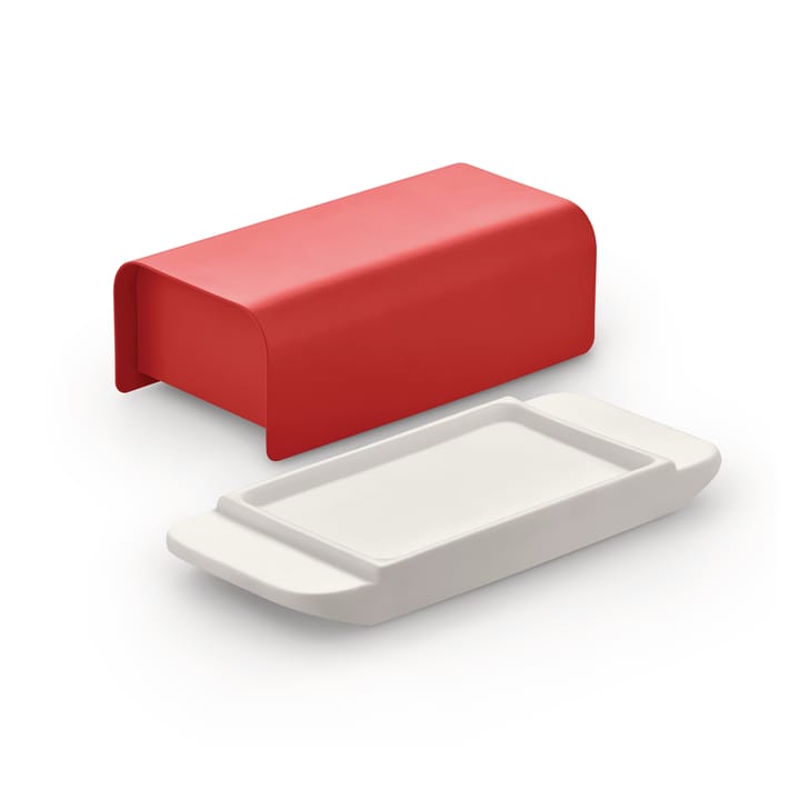 Mattina バター皿 9.5x21 cm, Red-stainless steel Alessi | アレッシィ