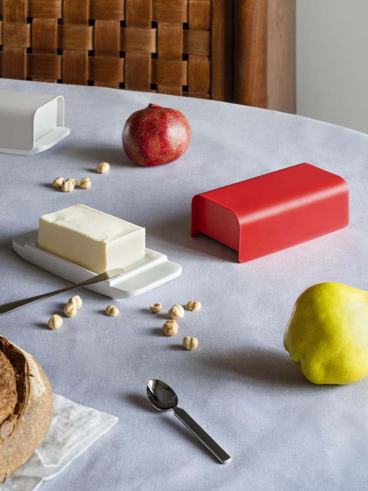 Mattina バター皿 9.5x21 cm, Red-stainless steel Alessi | アレッシィ