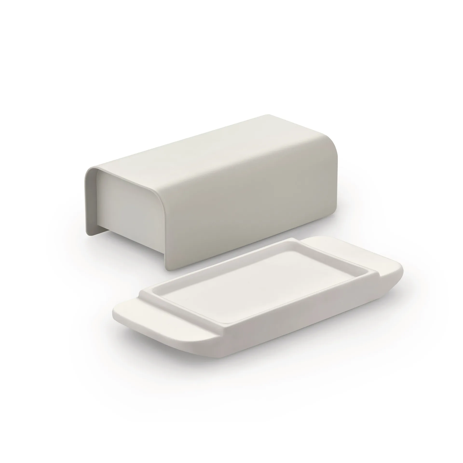 Mattina バター皿 9.5x21 cm, Warm grey-stainless steel Alessi | アレッシィ