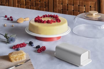 Mattina ケーキスタンド ガラスカバー付き - Red - Alessi | アレッシィ