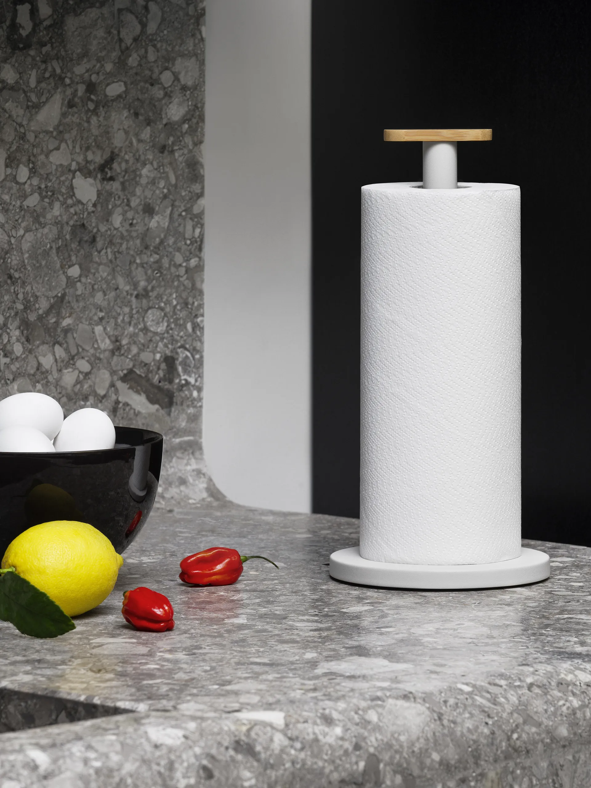 Mattina キッチンペーパーホルダー, Warm grey Alessi | アレッシィ