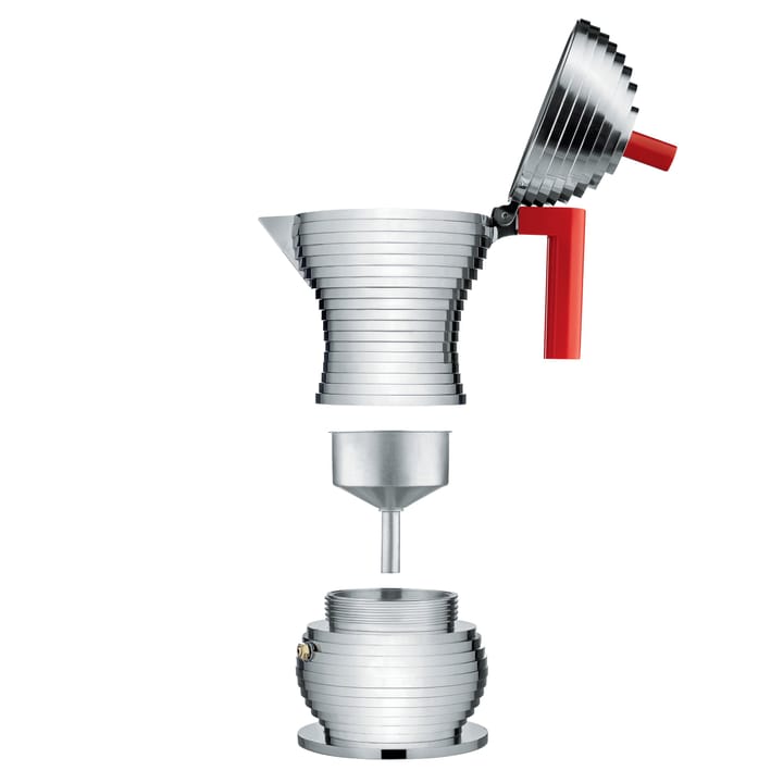 Pulcina エスプレッソメーカー 6 カップ, red handle Alessi | アレッシィ