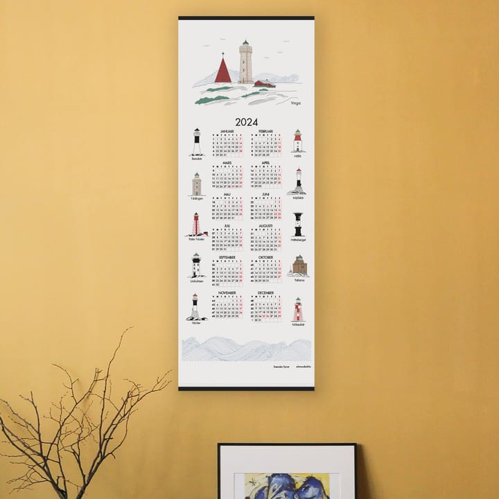 スウェーディッシュ パインツリーカレンダー 2024, 35x90 cm Almedahls | アルメダールズ