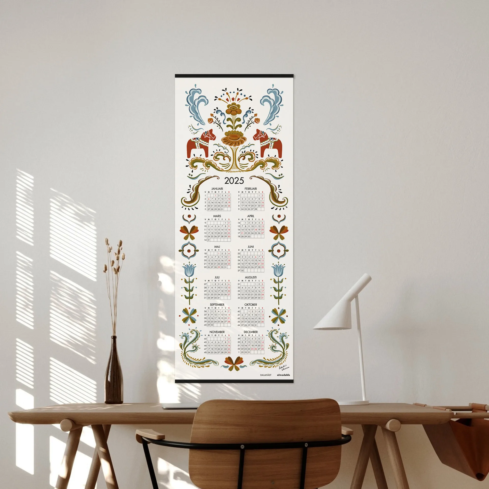 ダーラヘスト カレンダー 2025, 35x90 cm Almedahls | アルメダールズ