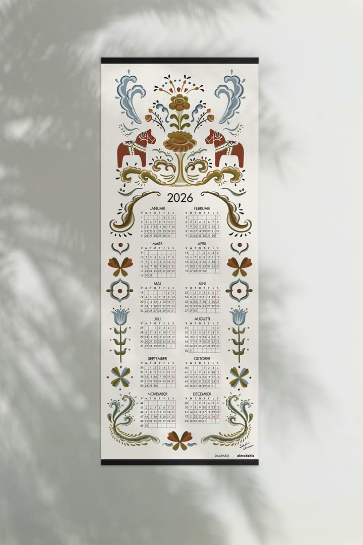 ダーラヘスト カレンダー 2026, 35x90 cm Almedahls | アルメダールズ