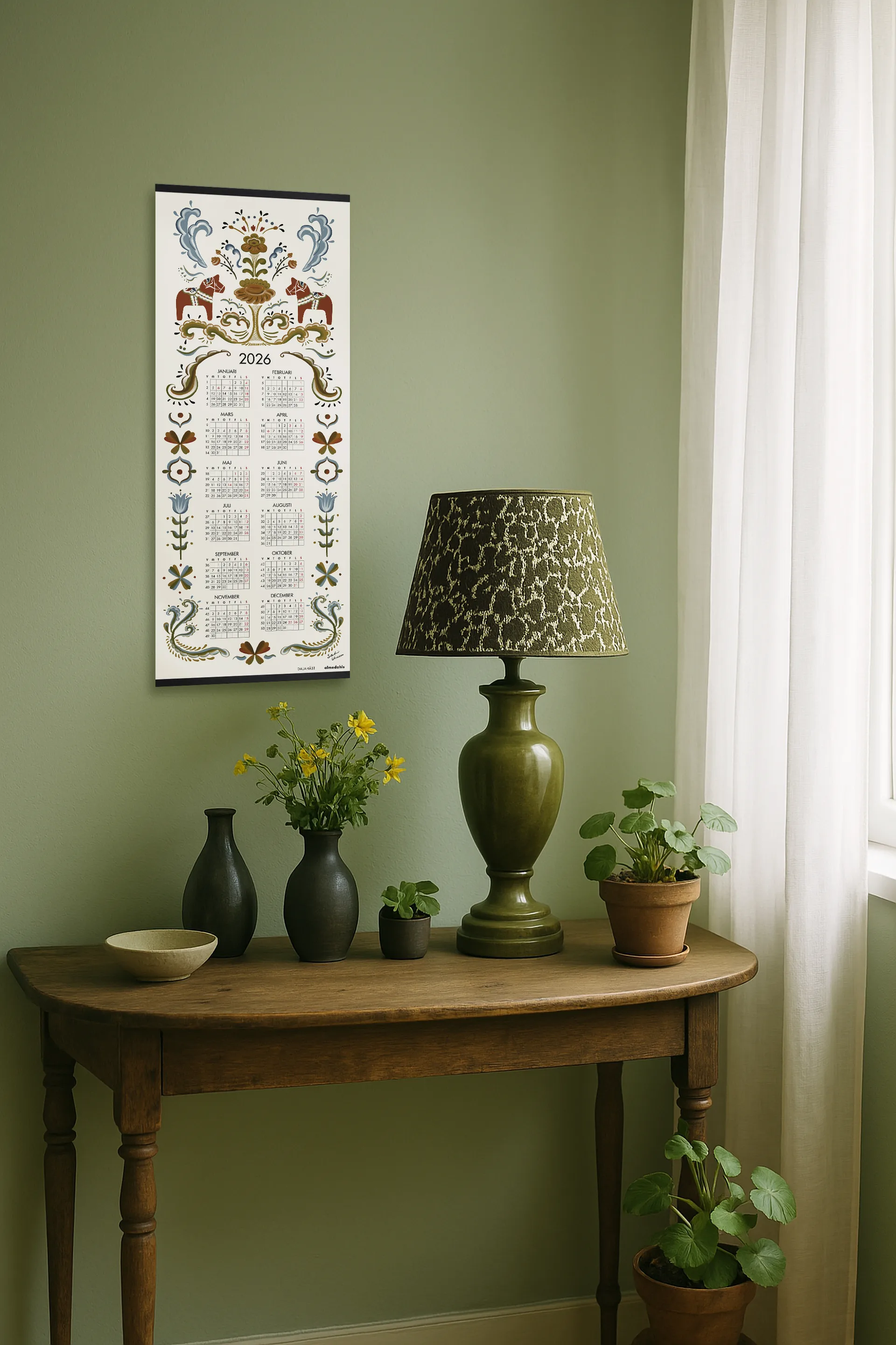 ダーラヘスト カレンダー 2026, 35x90 cm Almedahls | アルメダールズ