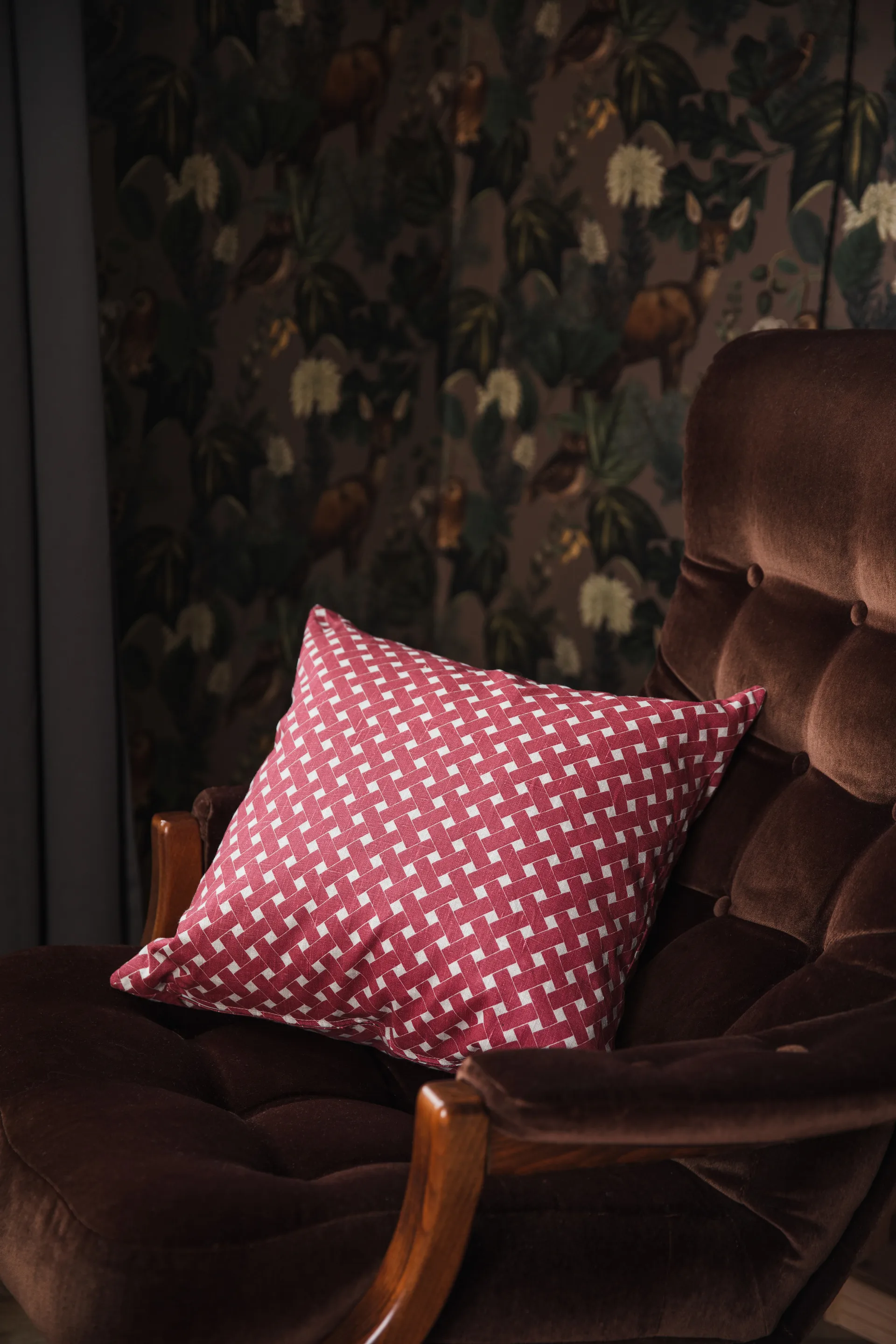 Basket クッションカバー 47x47 cm, Red Almedahls | アルメダールズ