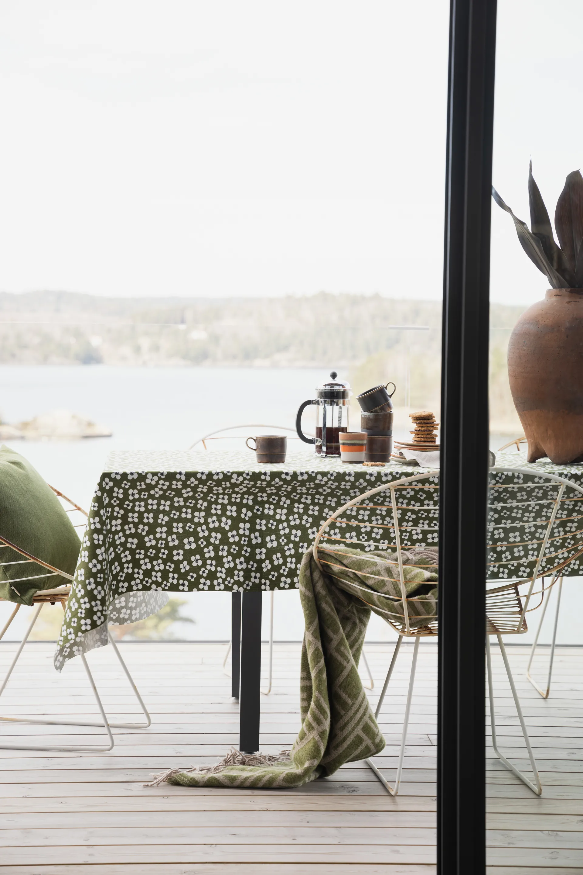 Belle Amie オイルクロス 生地, Dark green Almedahls | アルメダールズ