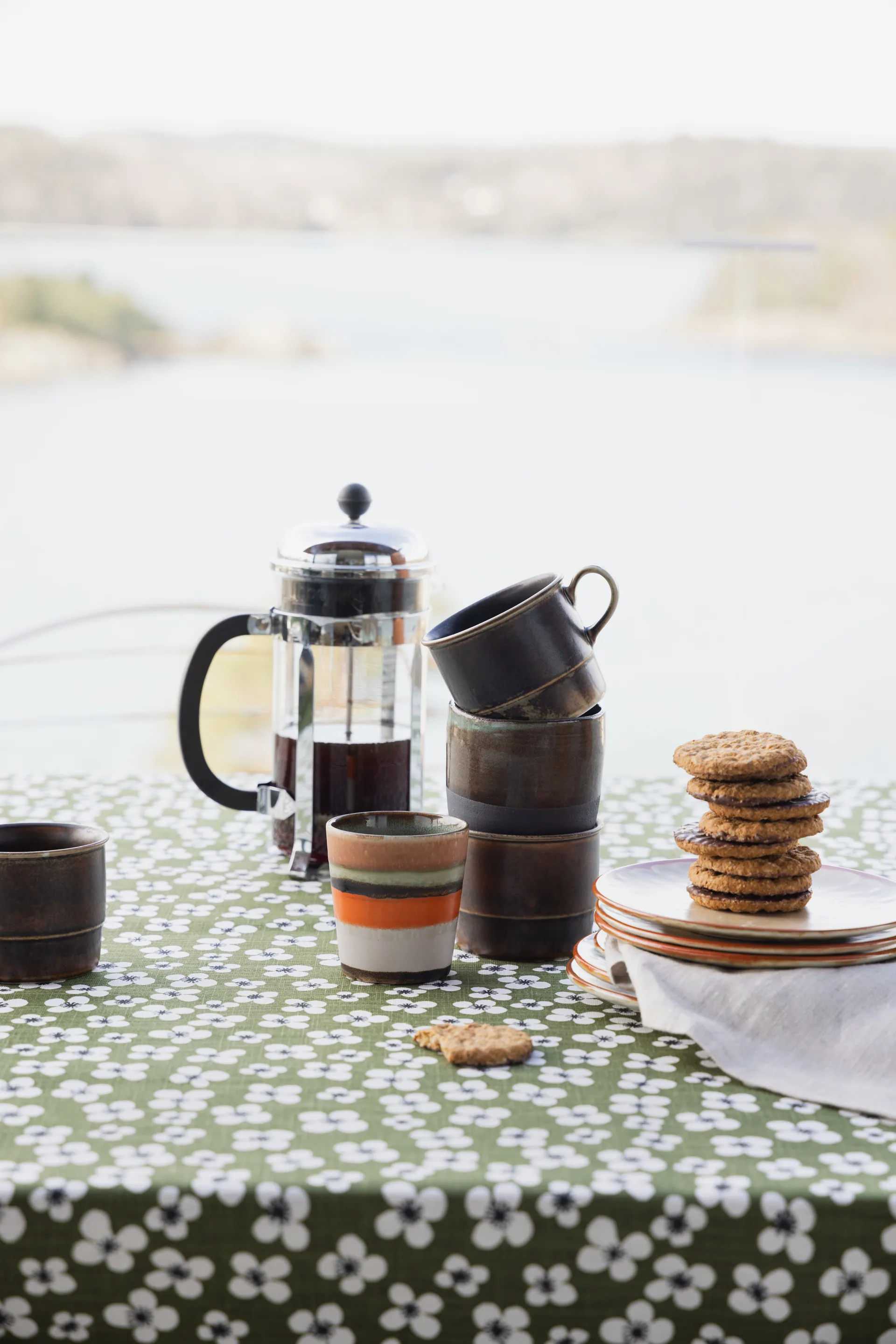 Belle Amie オイルクロス 生地, Dark green Almedahls | アルメダールズ