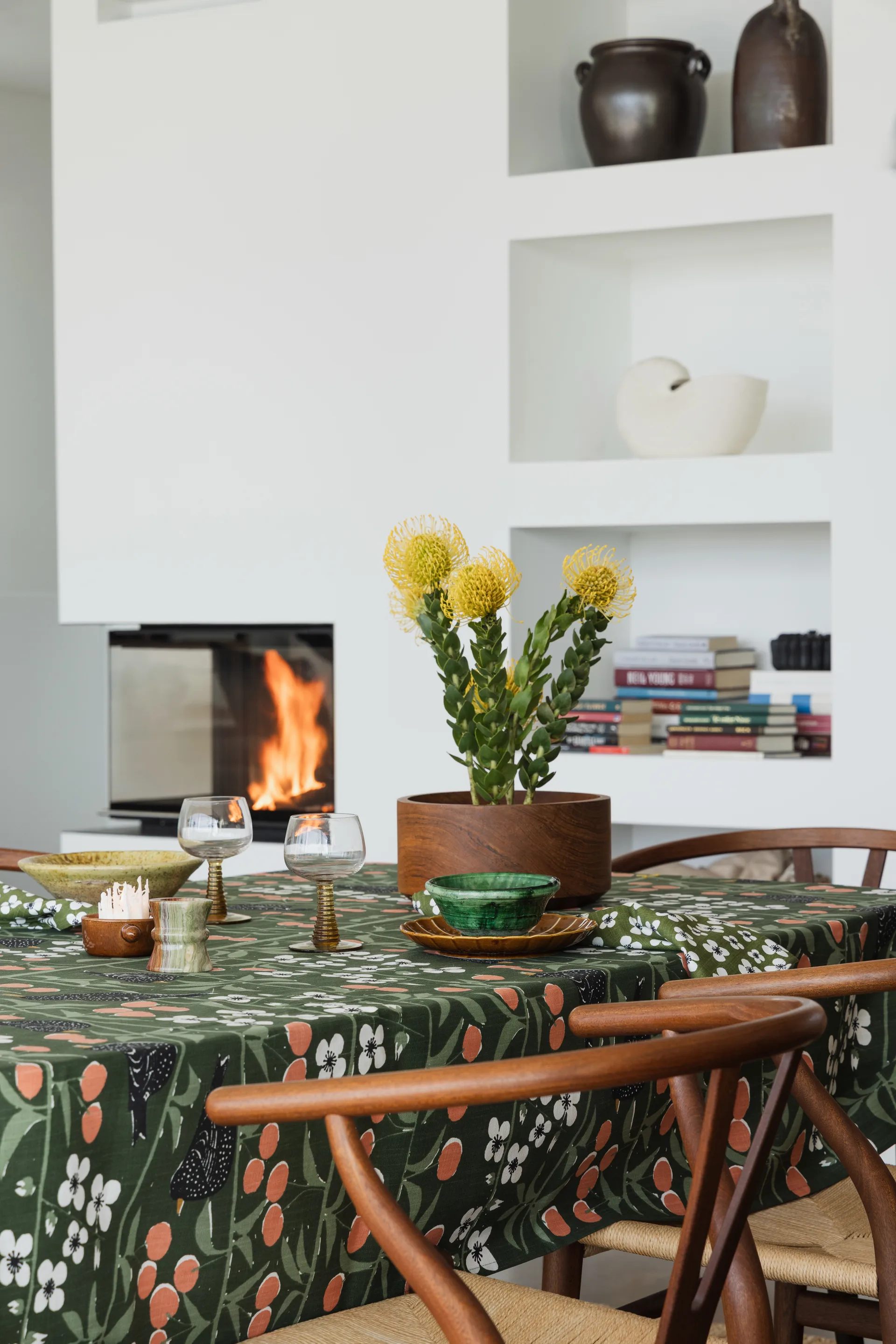 Cherry Garden テーブルクロス, Dark green, 145x250 cm Almedahls | アルメダールズ