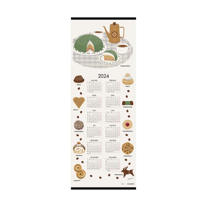 Fika カレンダー 2024, 35x90 cm Almedahls | アルメダールズ