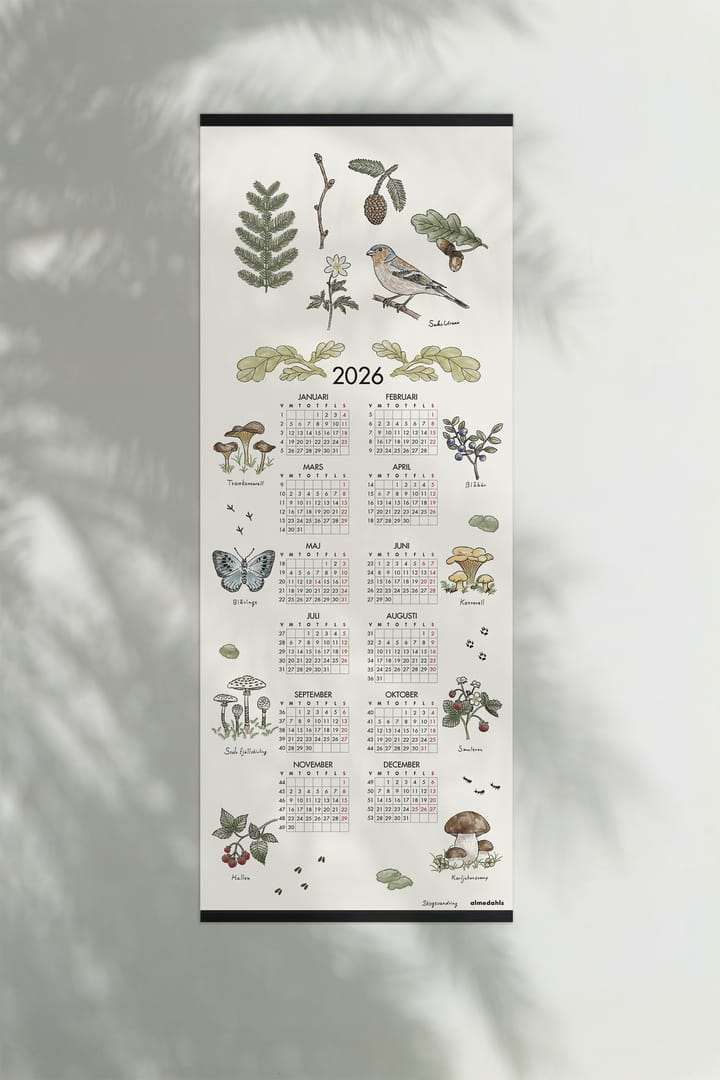 Forest Walk カレンダー 2026, 35x90 cm Almedahls | アルメダールズ