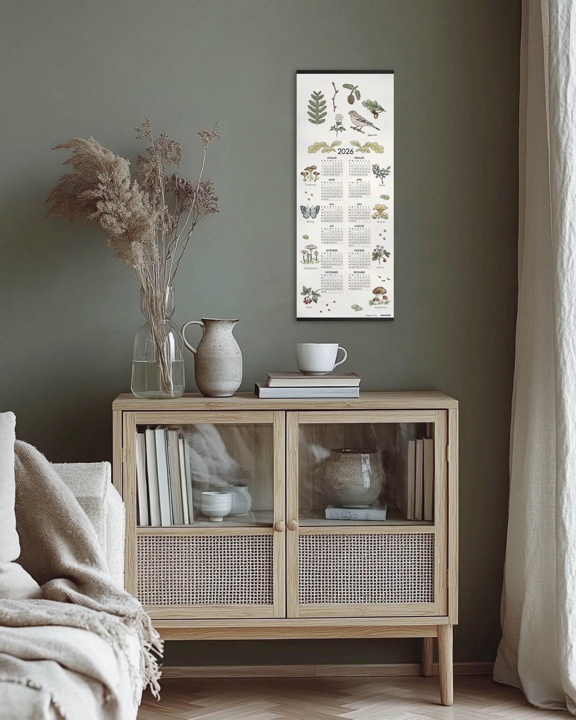 Forest Walk カレンダー 2026, 35x90 cm Almedahls | アルメダールズ