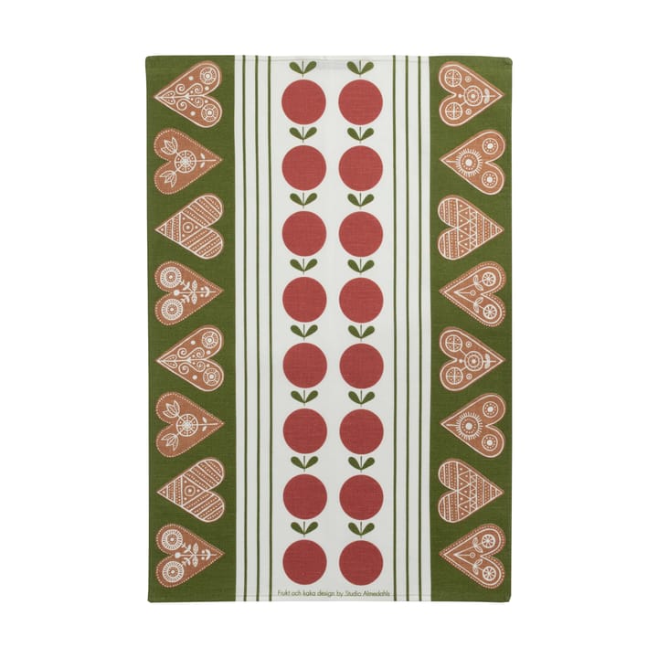 Fruit and cake キッチンタオル 47x70 cm - Red-green - Almedahls | アルメダールズ