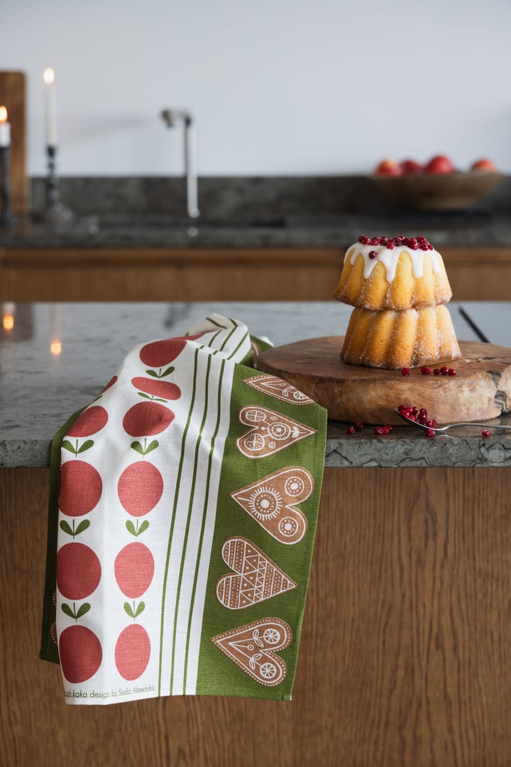 Fruit and cake キッチンタオル 47x70 cm, Red-green Almedahls | アルメダールズ