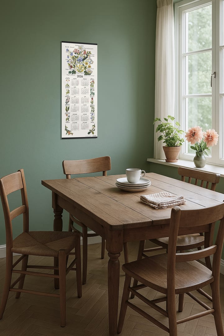 Landscape Flowers カレンダー 2026, 35x90 cm Almedahls | アルメダールズ