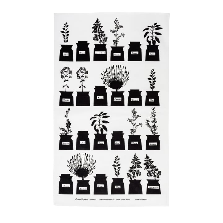 Persons kryddskåp キッチンタオル ブラックエディション - 47x70 cm - Almedahls | アルメダールズ
