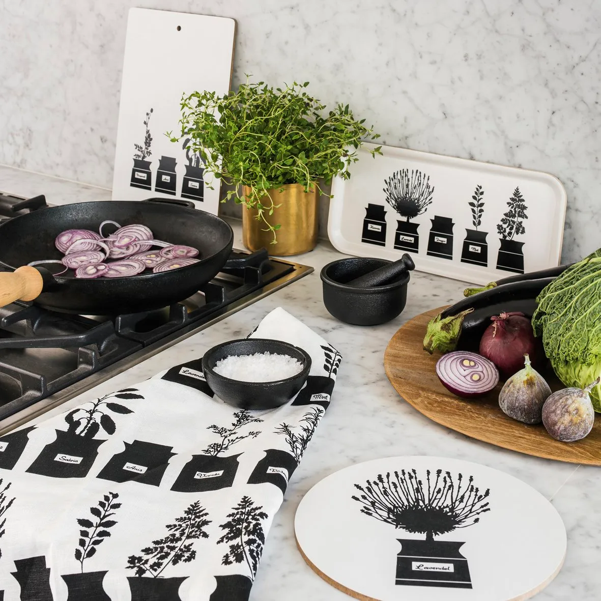 Persons kryddskåp キッチンタオル ブラックエディション, 47x70 cm Almedahls | アルメダールズ