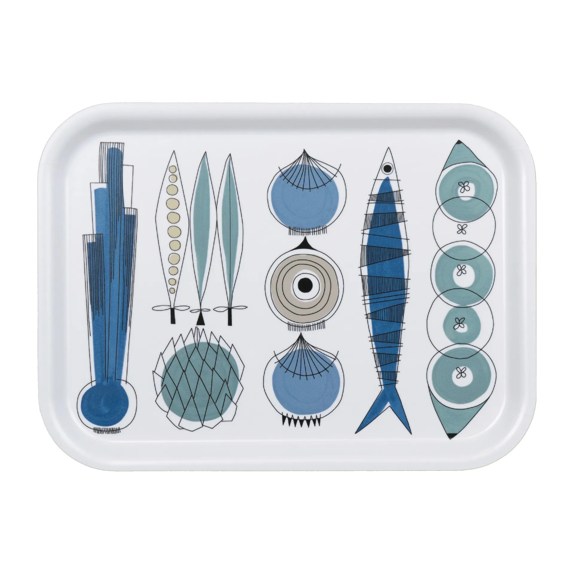 Picknick トレイ 20x27 cm, Blue-beige Almedahls | アルメダールズ