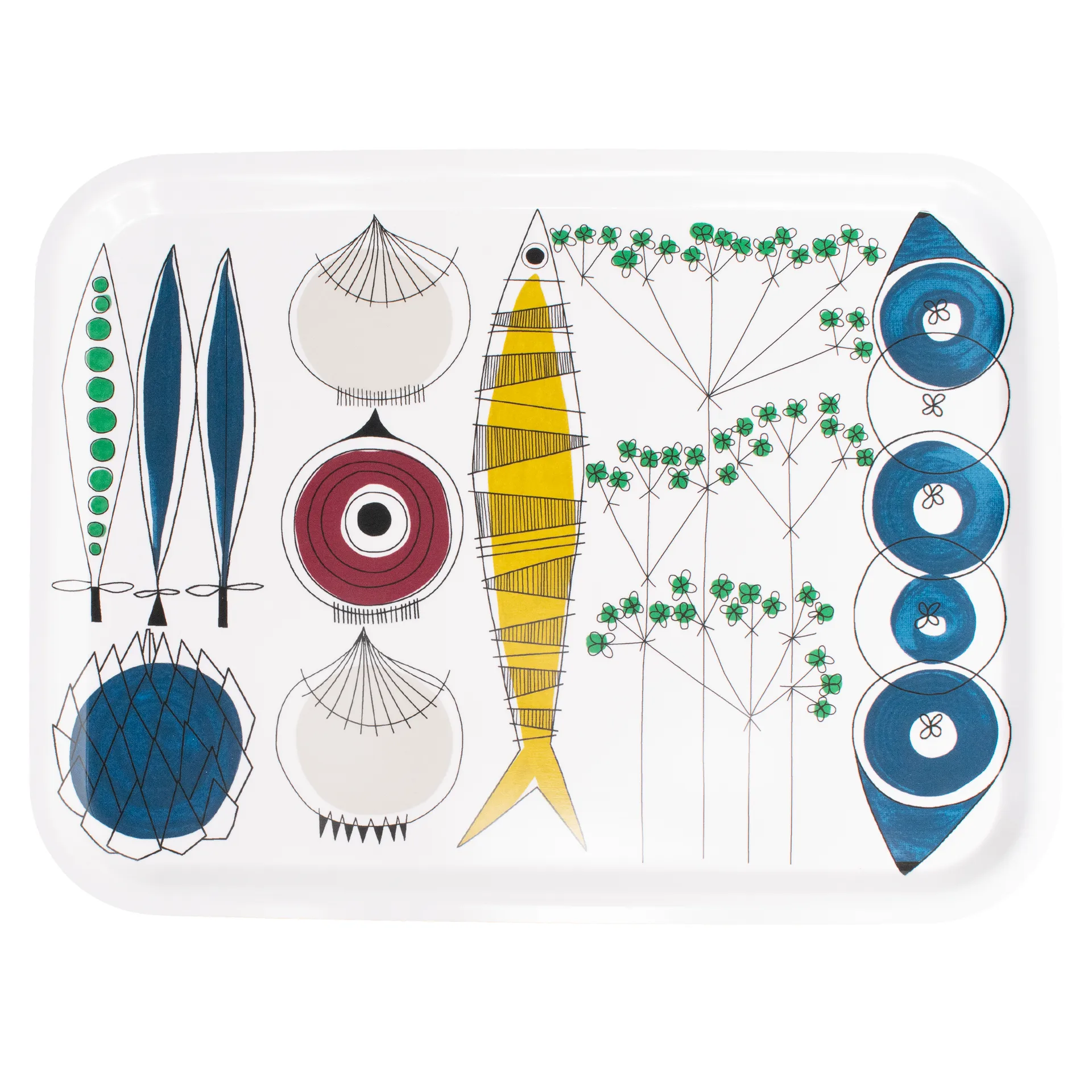 Picknick トレイ 20x27 cm, blue-multi Almedahls | アルメダールズ