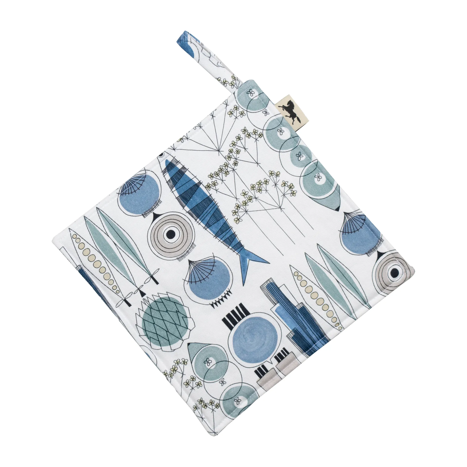 Picknick オーブンミット 23x23 cm small pattern, Blue-beige Almedahls | アルメダールズ