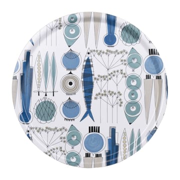 Picknick トレイ Ø38 cm - Blue-beige - Almedahls | アルメダールズ
