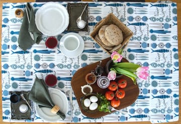 Picknick ファブリック - Blue-beige - Almedahls | アルメダールズ
