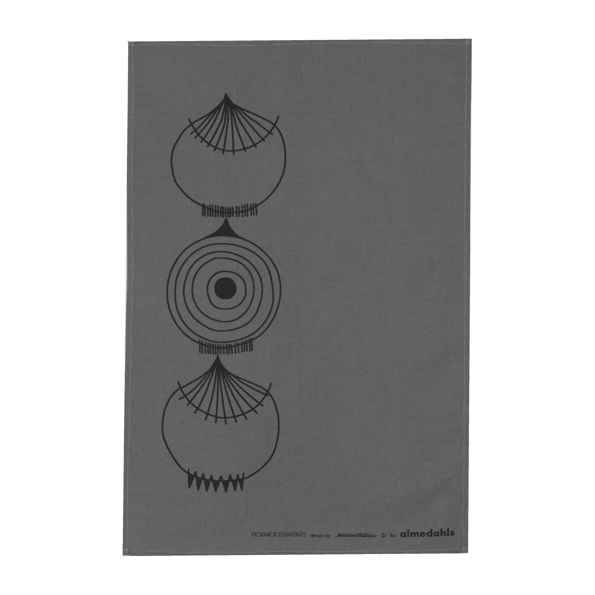 Picknick Elements キッチンタオル 47x70 cm, grey Almedahls | アルメダールズ