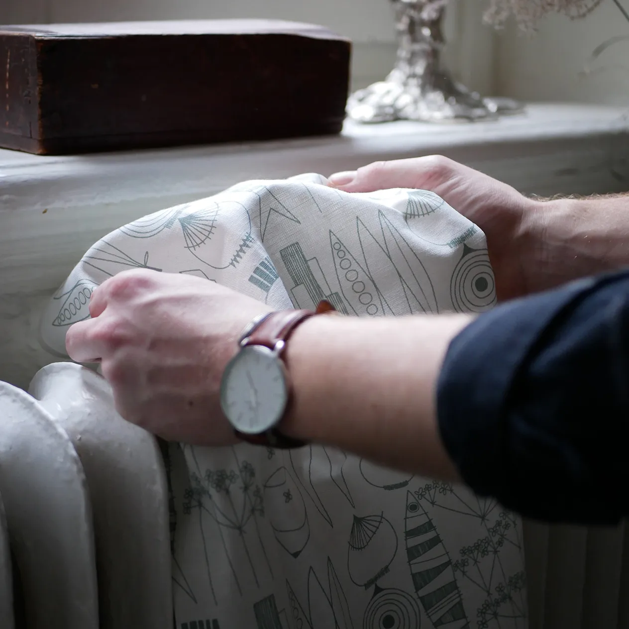 Picknick キッチンタオル, white-green-grey Almedahls | アルメダールズ