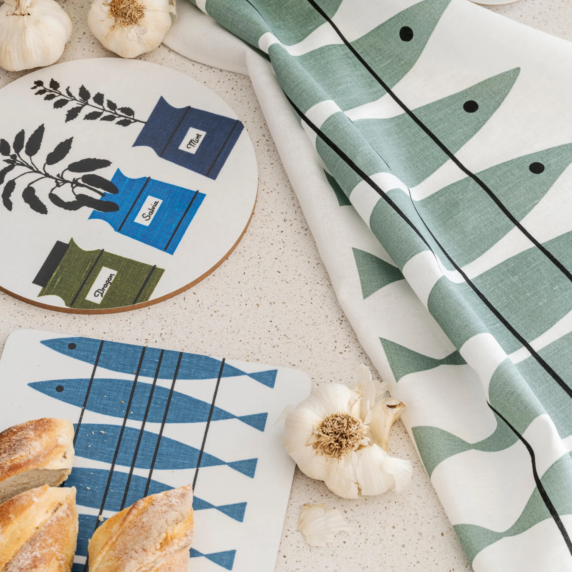 Sill キッチンタオル, Green-grey Almedahls | アルメダールズ