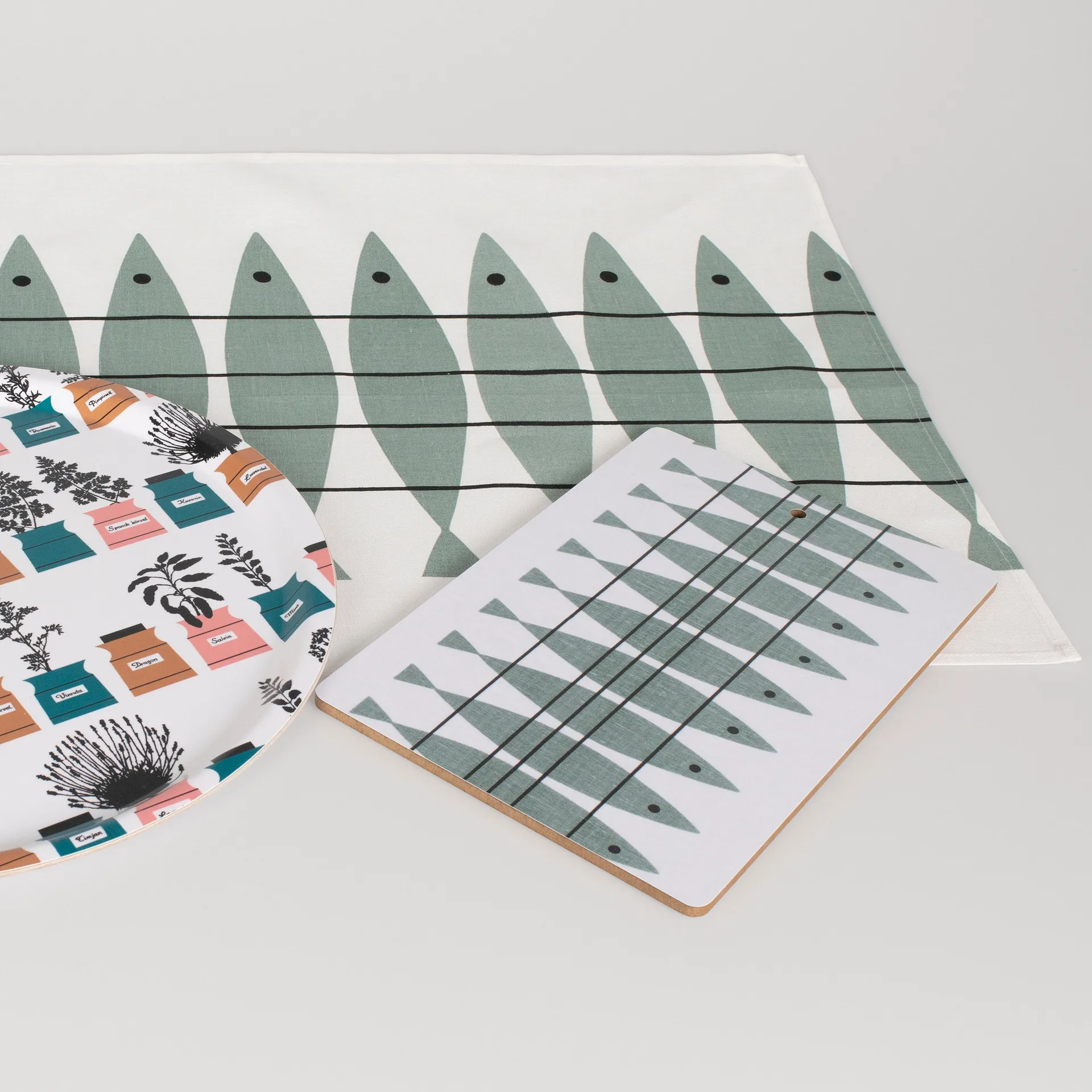 Sill キッチンタオル, Green-grey Almedahls | アルメダールズ