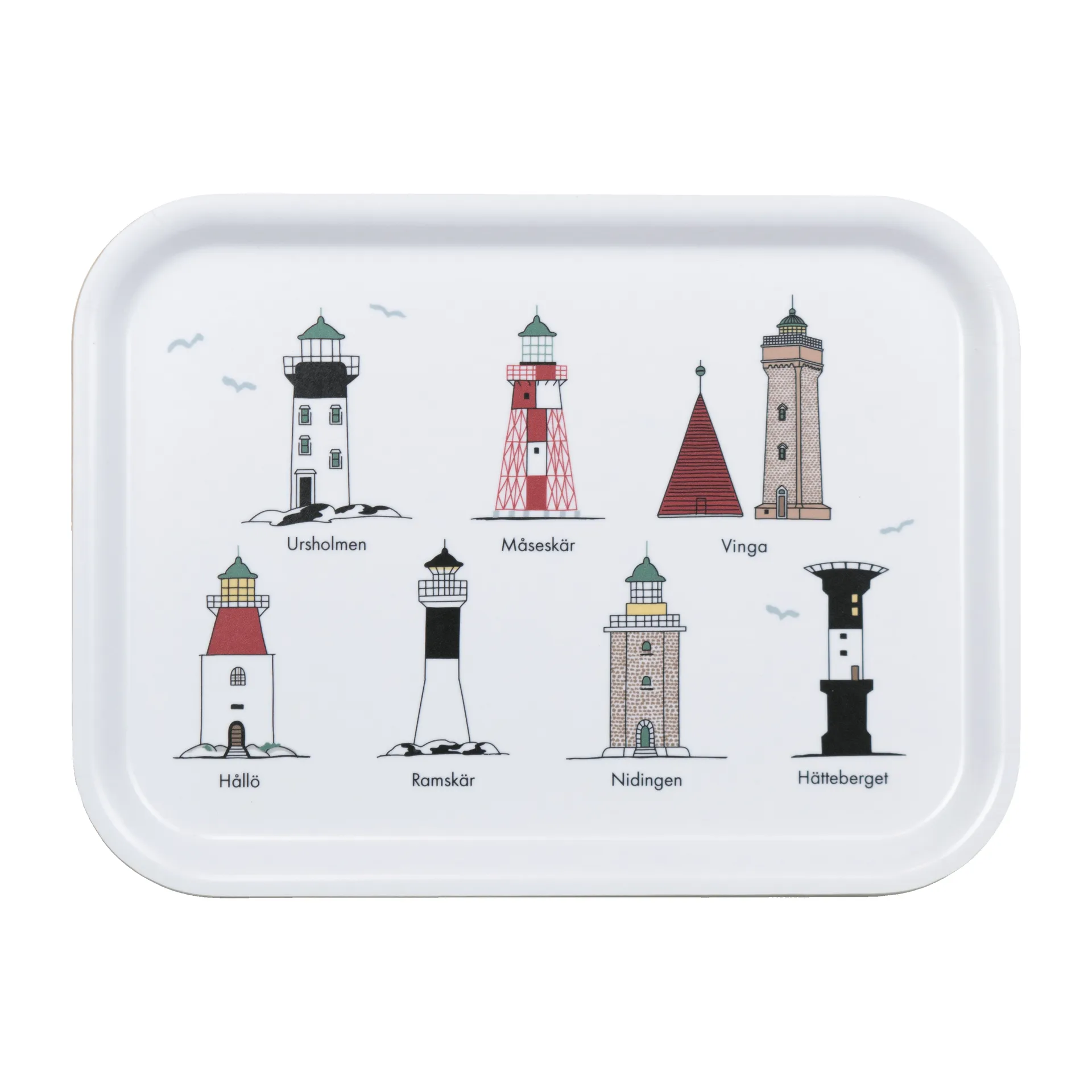 Svenska fyrar トレイ 20x27 cm, Multi Almedahls | アルメダールズ