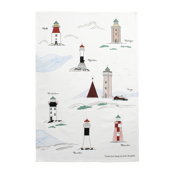 Swedish lighthouses キッチンタオル 47x70 cm - White-multi - Almedahls | アルメダールズ