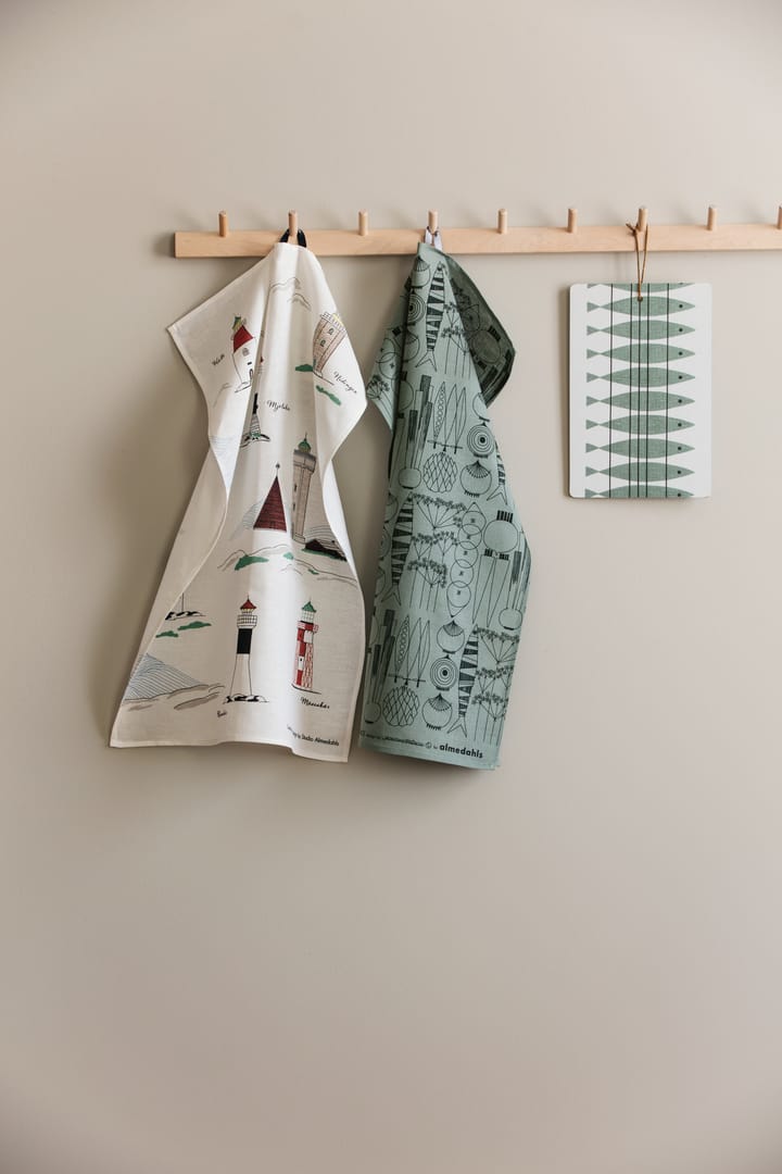 Swedish lighthouses キッチンタオル 47x70 cm, White-multi Almedahls | アルメダールズ