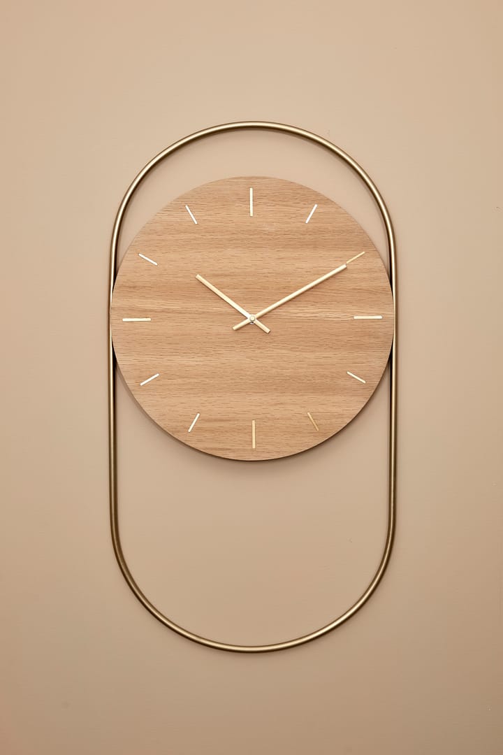 A-Wall 壁時計 41x76 cm - Oak-brass - Andersen Furniture