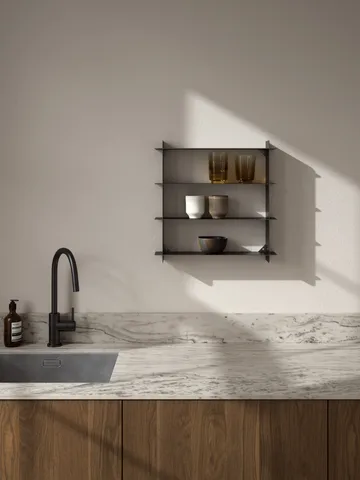 Division ウォールシェルフ - Black steel, 45x45x10 cm - Andersen Furniture