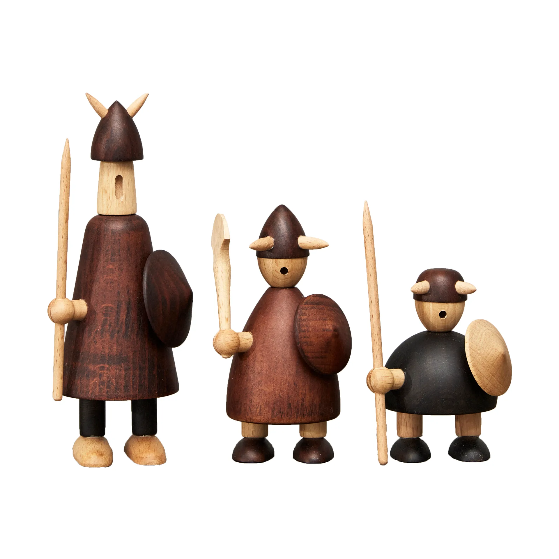 The vikings of Denmark ウッドフィギュア 3ピース, Stained beech Andersen Furniture