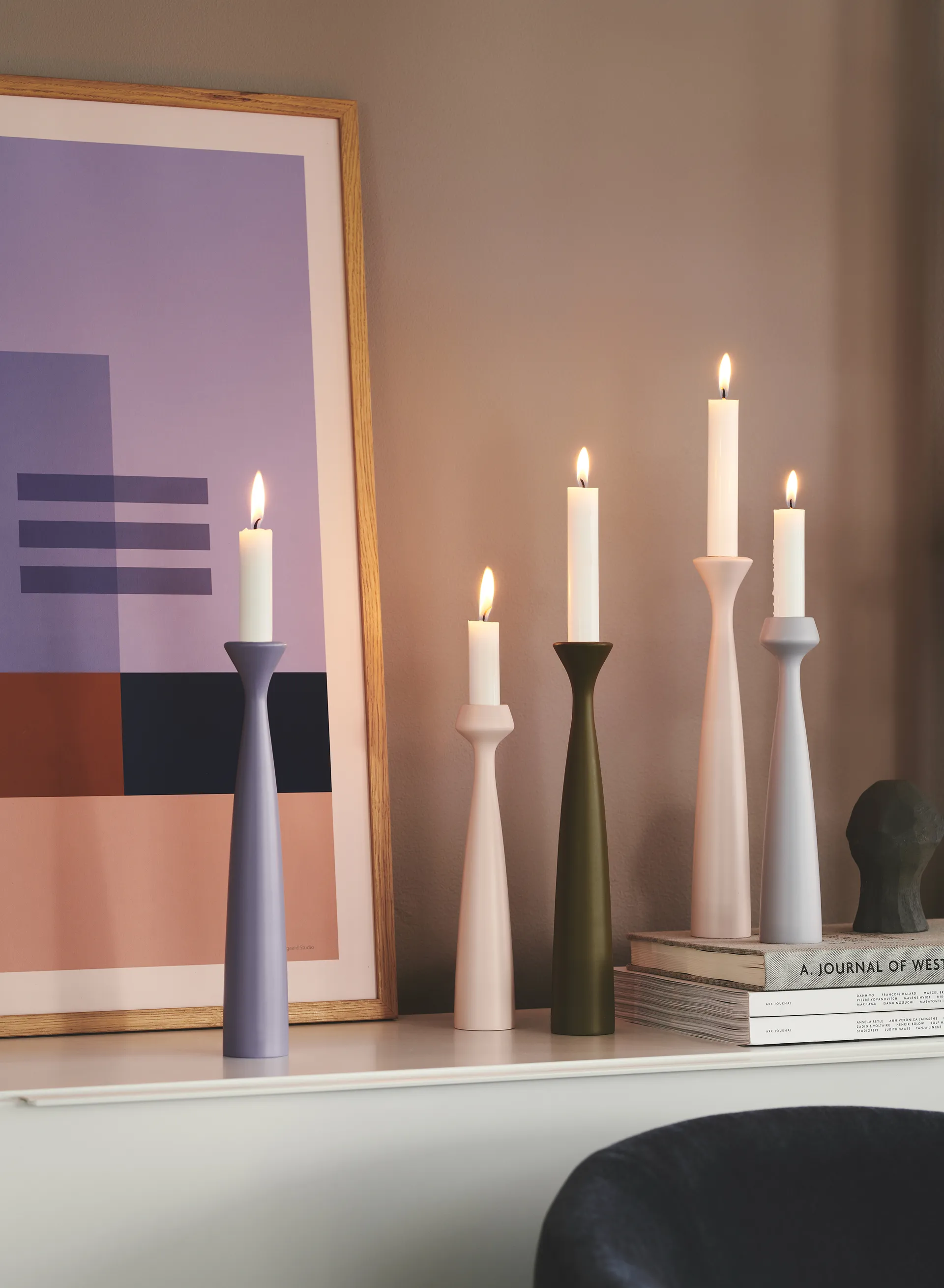 Blossom リリー キャンドルスティック 24.5 cm, Cool grey Applicata | アプリカータ