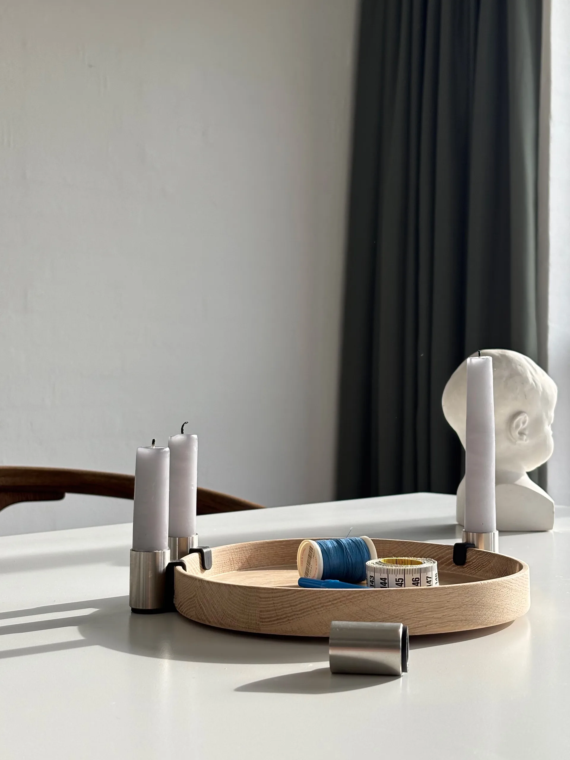 Luna キャンドルスティック, Oak-steel Applicata | アプリカータ