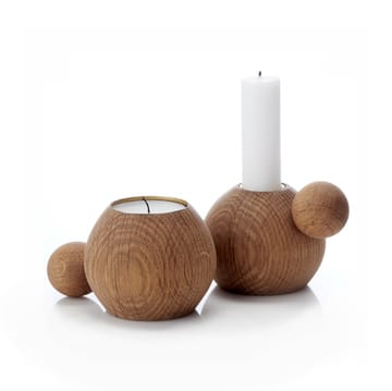 ラウンドNラウンド キャンドルスティック - oiled oak - Applicata | アプリカータ