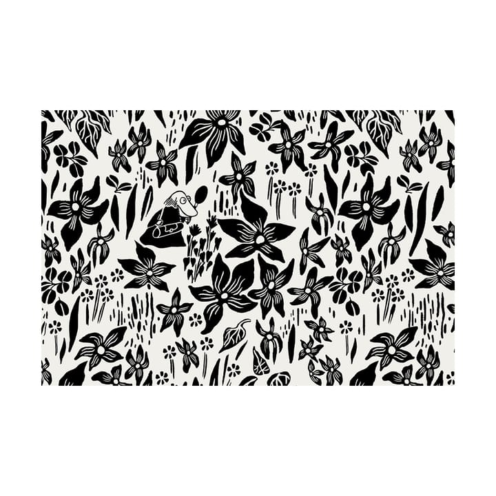 ムーミン 寝具セット 150x210 cm - Lily black and white - Arabia | アラビア