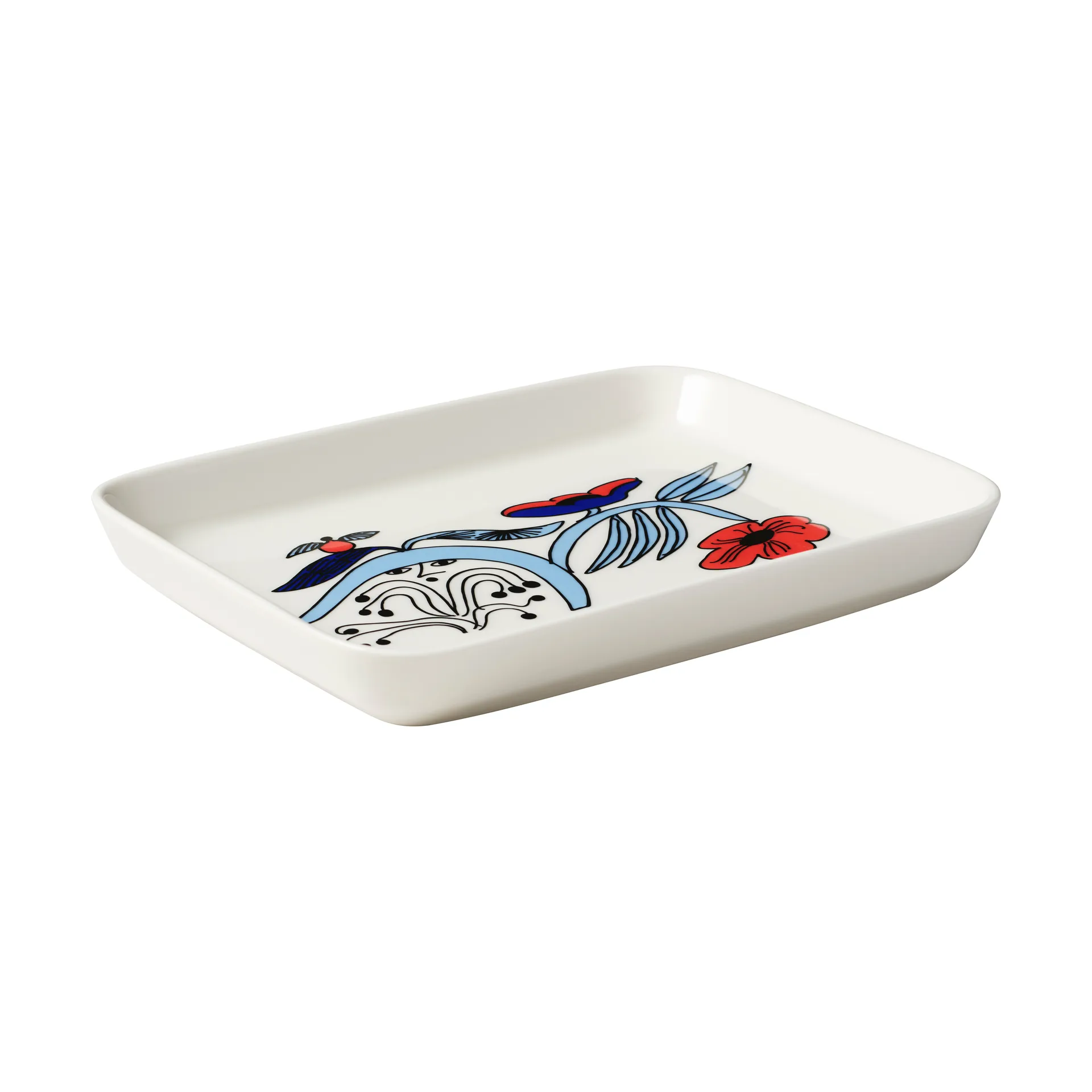 プータルフリ プレート 15x19 cm, Blue-white-red Arabia | アラビア