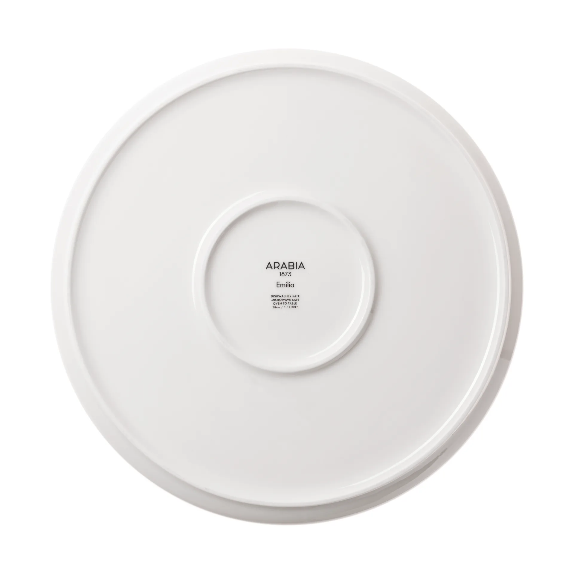 Emilia パイ皿 Ø28 cm, Black-white Arabia | アラビア